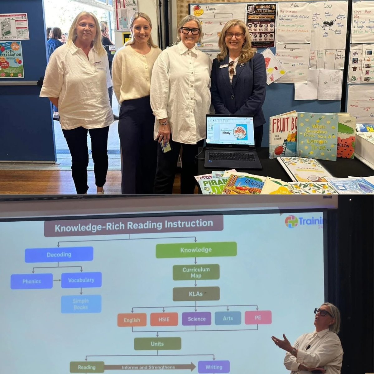 WindangPS's tweet photo. @loretakocovska , Miss Murray &amp; Mrs Akkawy joined 200 colleagues from 77 schools at the EaST conference! 
Outstanding line-up of presenters @dizdarm @PCSnow1604 @JoDooner @buckingham_j @JennyDonovan2 We were proud to showcase our English units &amp;student work samples as exemplars. https://t.co/by7iBEW10F