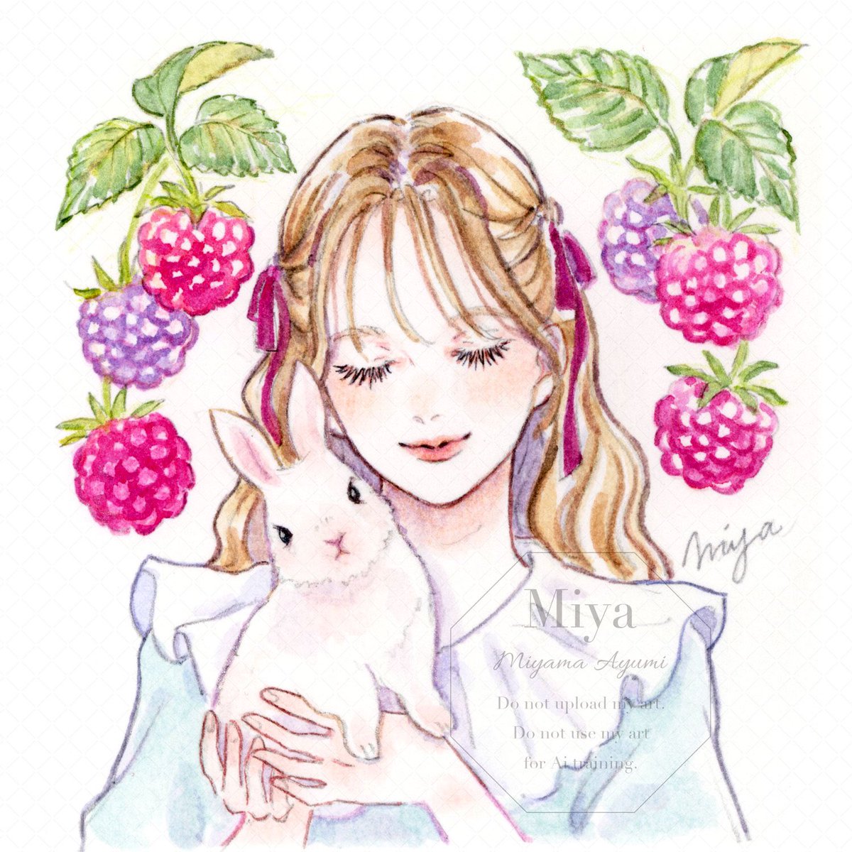 miyaU_U's tweet photo. 💐🐇🌷
#透明水彩 https://t.co/38xXVV8l08