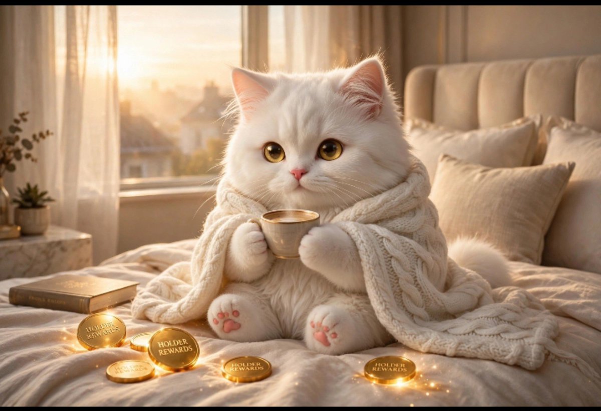 FreyaCat_bnb's tweet photo. Good afternoon Freya Family 🐱

Woke up wrapped in rewards. Literally.

As the day goes sunny ☀️ 

White cat energy = pure profits.

Hold $FREYACAT and earn while you sip your morning coffee ✨💰

GD Freyas! 🤍

#FREYACAT #MorningVibes #HolderRewards https://t.co/rljlRii3fU