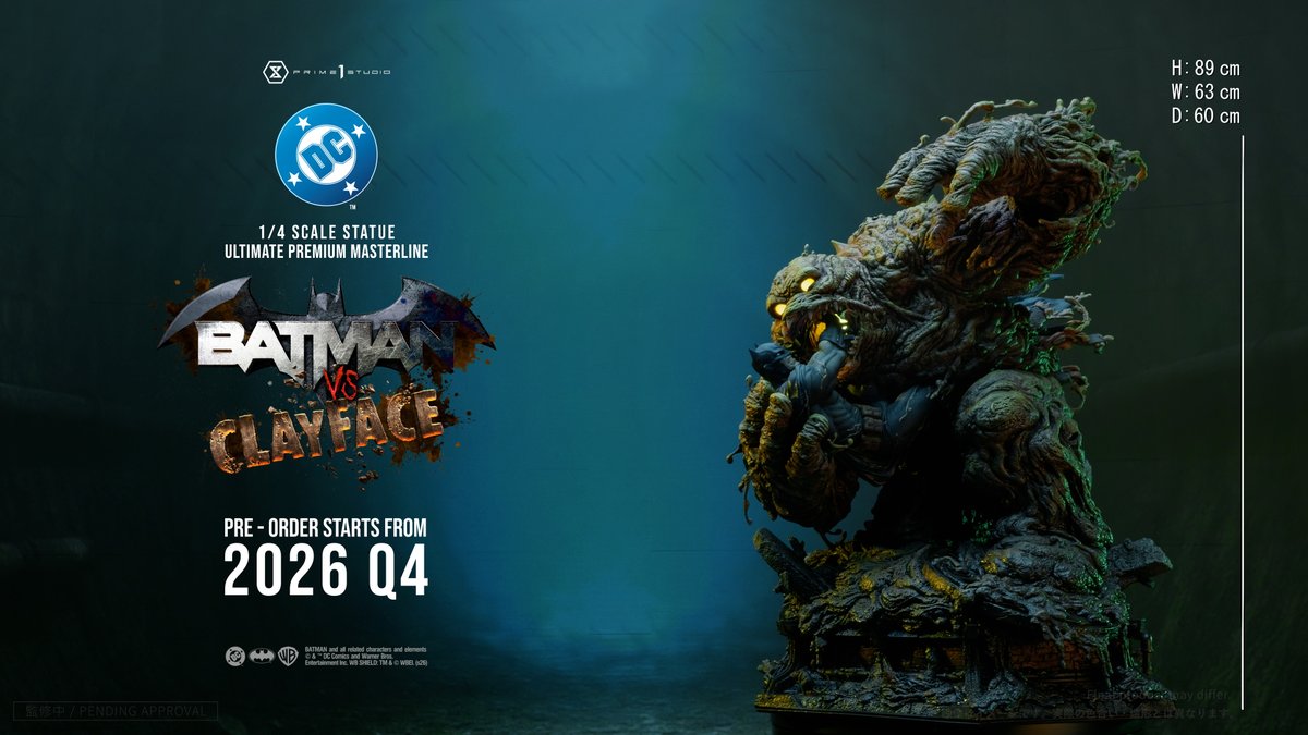 Prime1Studio's tweet photo. ◤ ̄ ̄ ̄ ̄ ̄ ̄ ̄ ̄ ̄ ̄ ̄ ̄ ̄ ̄ ̄
⠀⠀NEXT LEVEL SHOWCASE XIX
_______________◢
『バットマン(コミック)』より
「バットマン VS クレイフェイス」の
最新情報をお送りします🦇😈
■ご視聴はこちら
https://t.co/gmBeKuHIsW
#Batman #DC #NLSXIX https://t.co/uPUGYA3jxC