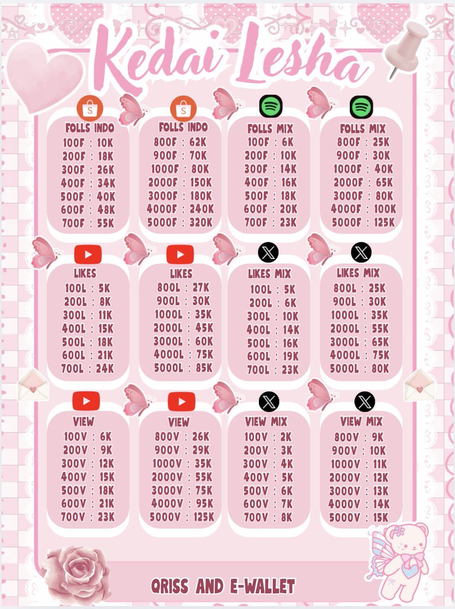 lulicyy's tweet photo. wts jual followers likes views ig tiktok shopee instagram youtube x twitter fast upfoll https://t.co/2oZ915rSf1