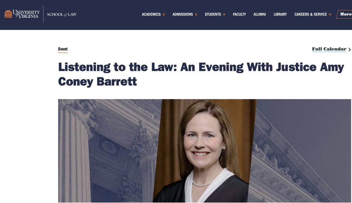 CvilleBubble's tweet photo. The 20th Most Liberal College in the USA welcomes SCOTUS "conservative" justice Amy Coney Barrett Thursday 9/17

Barret will discuss her book "Listening to the Law" -- and galpal KBJ -- at UVA's sold-out event
https://t.co/PvRXpS2Gsx https://t.co/cRZQH7okxk