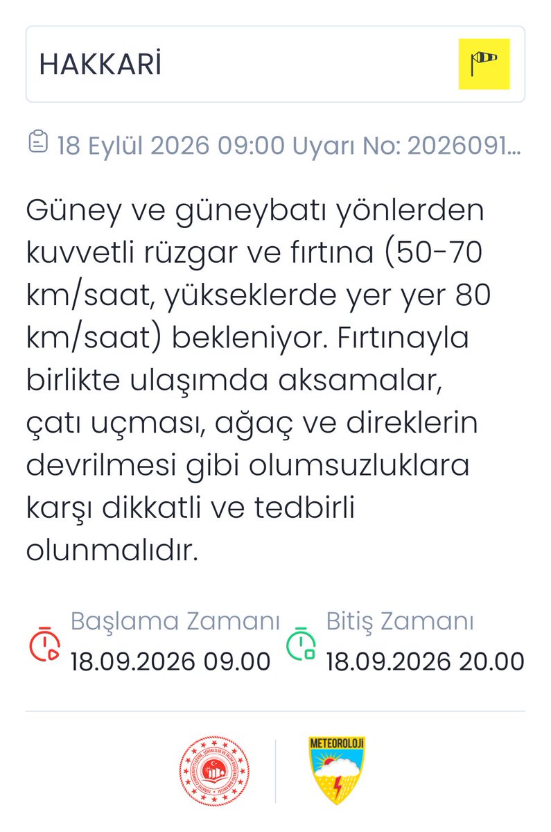 elzem_30's tweet photo. Meteorolojik uyarı! https://t.co/aFxQ7XXp2A