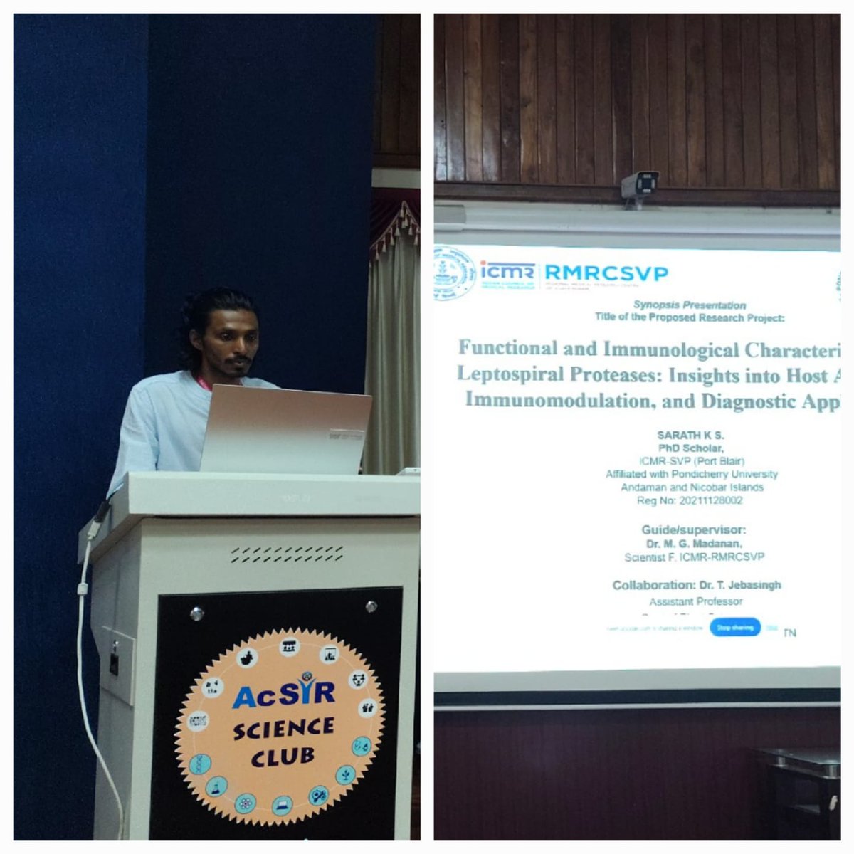 icmrrmrcsvp's tweet photo. ICMR–RMRCSVP, conducted the PhD Synopsis Public Presentations of Mr. Sarath K. S., under the supervision of Dr. M. G. Madanan, Scientist-F, and Ms. Neethu T., under the supervision of Dr. N. Muruganandam, Scientist-E.
Congratulations to both scholars on this important milestone https://t.co/TvBsJug9Mh