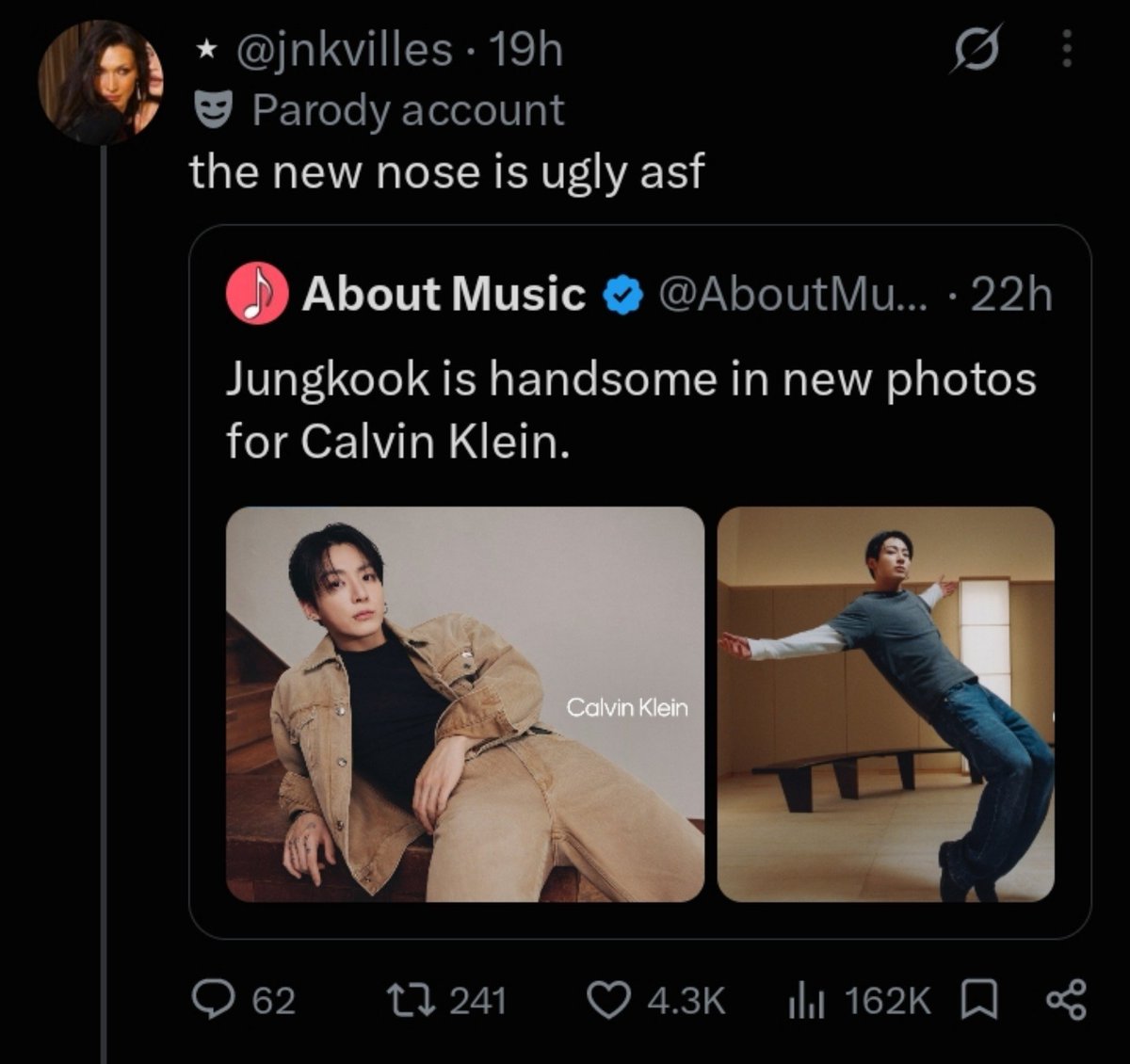 jksversaces's tweet photo. we can see who changed their whole face and its not jungkook https://t.co/mmwWSTYagc