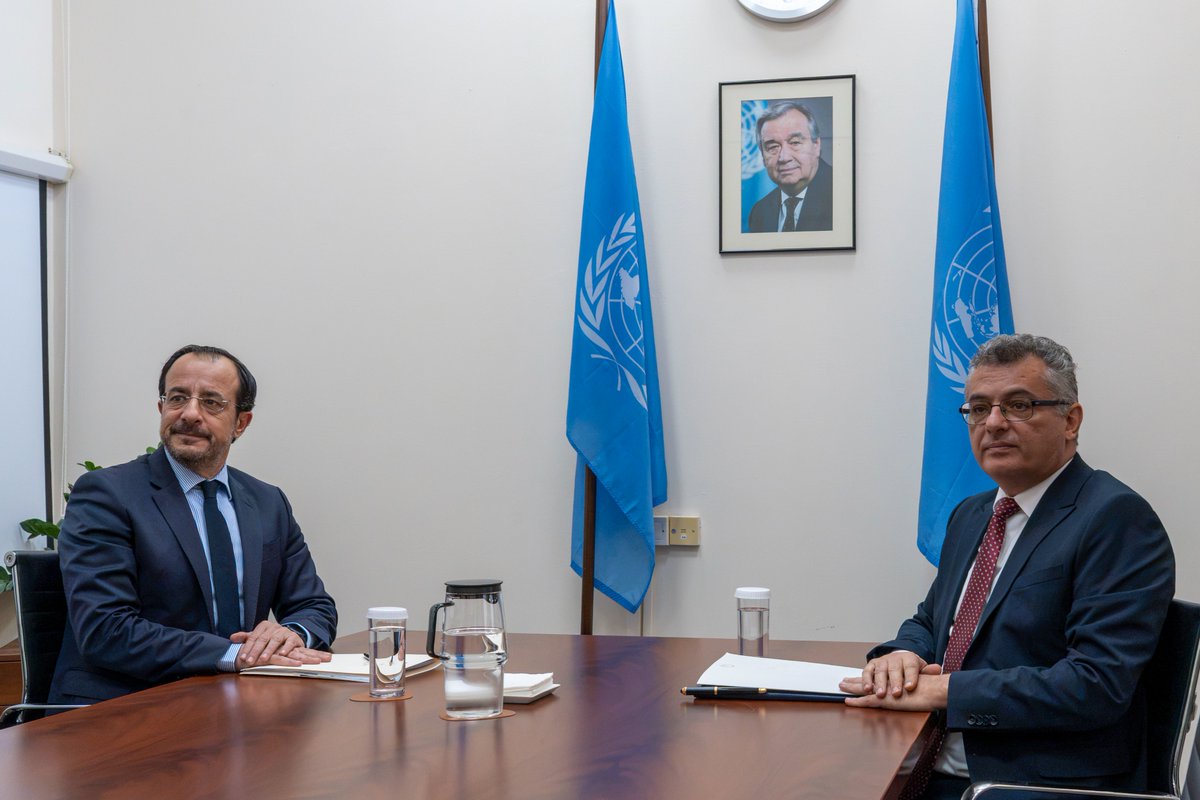 UN_CYPRUS's tweet photo. UN Press Statement

17 September 2026, Nicosia – The Turkish Cypriot leader Tufan Erhüman and the Greek Cypriot leader Nikos Christodoulides met today under United Nations auspices in the United Nations Protected Area.

They held a good discussion on confidence building measures, methodology and substance.

The two leaders will brief the United Nations Secretary-General on their work and discuss the way forward.