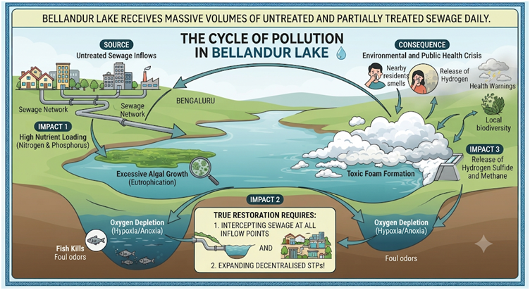 KYBIAOrg's tweet photo. Bellandur Lake receives massive volumes of untreated and partially treated sewage daily, triggering severe eutrophication and toxic foam. True restoration requires intercepting sewage at all inflow points and expanding decentralized STPs! 📷To save Bellandur Lake sign the petition https://t.co/byuHLVnwUy
#SewageTreatment #CleanWater #KYBIA