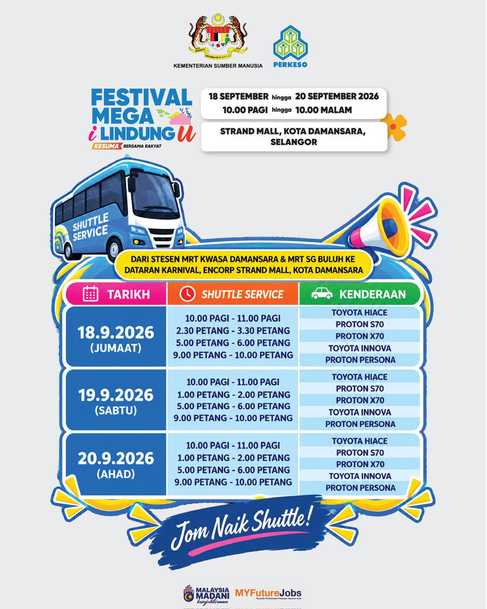 PERKESOofficial's tweet photo. π Tak pasti lokasi? Tak ada transport? Jangan risau sebab kami dah mudahkan. π
Esok kita jumpa di Festival Mega iLINDUNGu KESUMA Bersama Rakyat di Strand Mall, Kota Damansara!
#FestivalMegaiLINDUNGu #KESUMABersamaRakyat #PERKESOPrihatin #PERKESOLINDUNGSemua #StrandMall https://t.co/CiSlcrAaCF