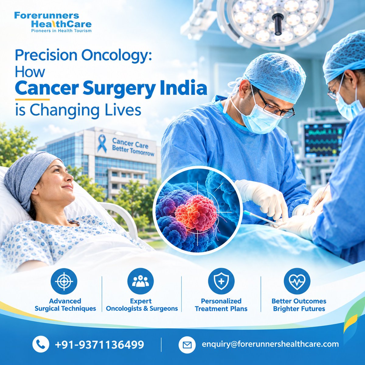 forerunnerscons's tweet photo. Precision Oncology: How Cancer Surgery India is Changing Lives

🌐: https://t.co/DwwRhX2jfU

✉️: enquiry@forerunnershealthcare.com
📲: +91-9371136499

#CancerSurgery #CancerSpecialist #CancerHospital https://t.co/AY7EwL7Iu6