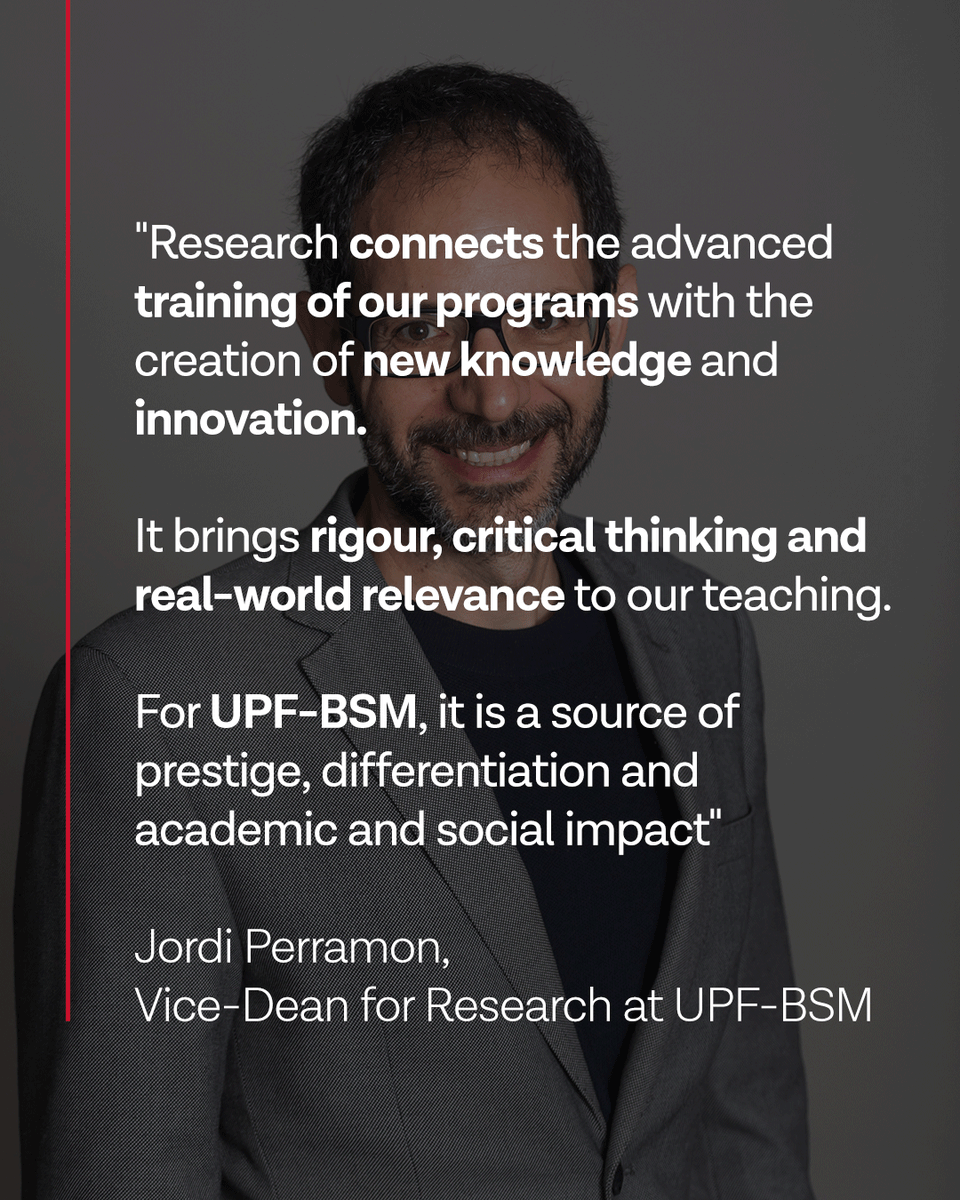 bsm_upf's tweet photo. Behind every program there is research. 🔬

On #EuropeanResearchersNight, we celebrate the work that connects what we teach with the #knowledge that moves society forward. For a school linked to a public #research university, research is part of who we are! 👏🏼

#UPFBSM https://t.co/4eMhCj2eA6
