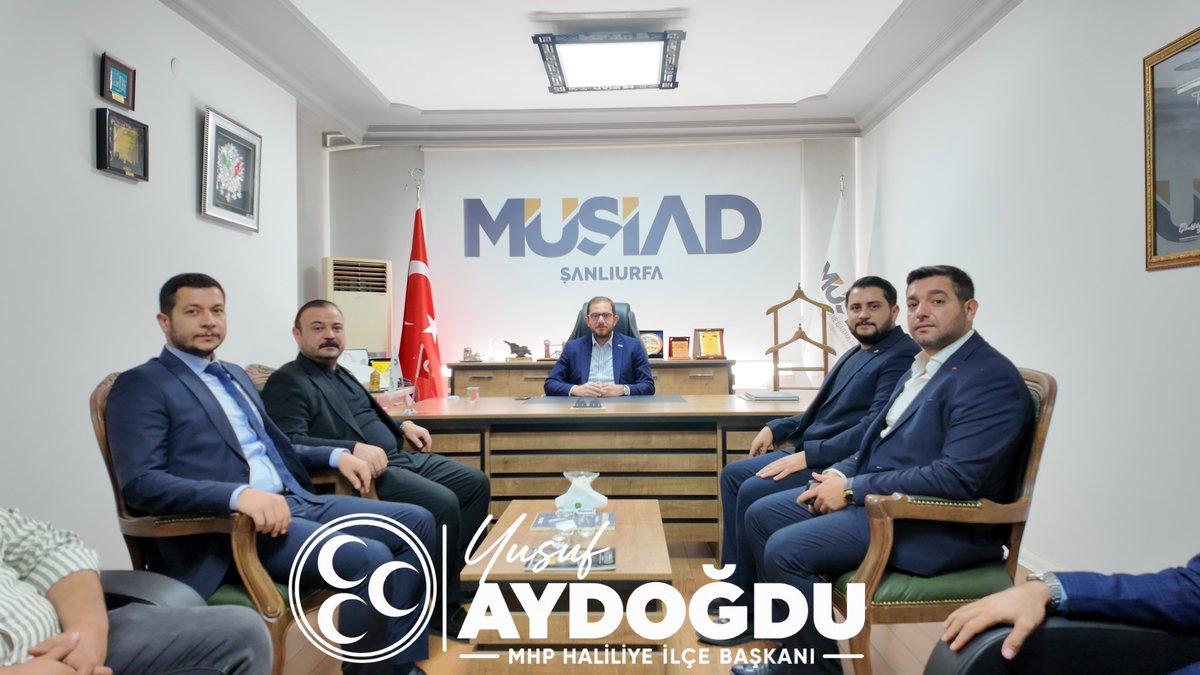 MHPhaliliyeurfa's tweet photo. MHP Haliliye İlçe Başkanı Sn. Yusuf Aydoğdu ve yönetimi, Şanlıurfa MÜSİAD Başkanı Sn. Salih Demirkol’u ziyaret etti. Nazik ev sahipliğine teşekkür ederiz.
@MHP_Bilgi 
@dbdevletbahceli 
@ismailozdemirrr 
@Sanliurfa_MHP 
@eczosmanmutlu 
@yusufaydogduu 
@SalihDemirkol_ 
@MUSIADUrfa https://t.co/7ene15sURh