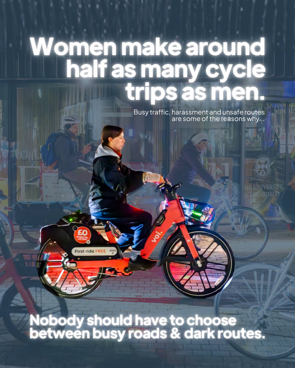 WeAreCyclingUK's tweet photo. Routes 'Not Designed For Me', heavy traffic &amp; harassment can make cycling feel anything but free for women. This October, glow rides across the UK will shine a light on the need for safer streets. Because when it’s safer for women, it’s safer for everyone.

#MyRideOurRight https://t.co/TLwL25qsxl