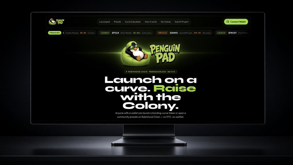 King_Brickachu's tweet photo. Something big is cooking for $Penguin on #Robinhood Chain

The Penguin Pad is under development, coming soon!

Launchpad &amp; Presale Platform Exclusively for @RobinhoodCrypto 

Buy &amp; Hold 

@PENGUINRBH 

https://t.co/NtOJOfBcfB https://t.co/Jg2Utc4ZdW