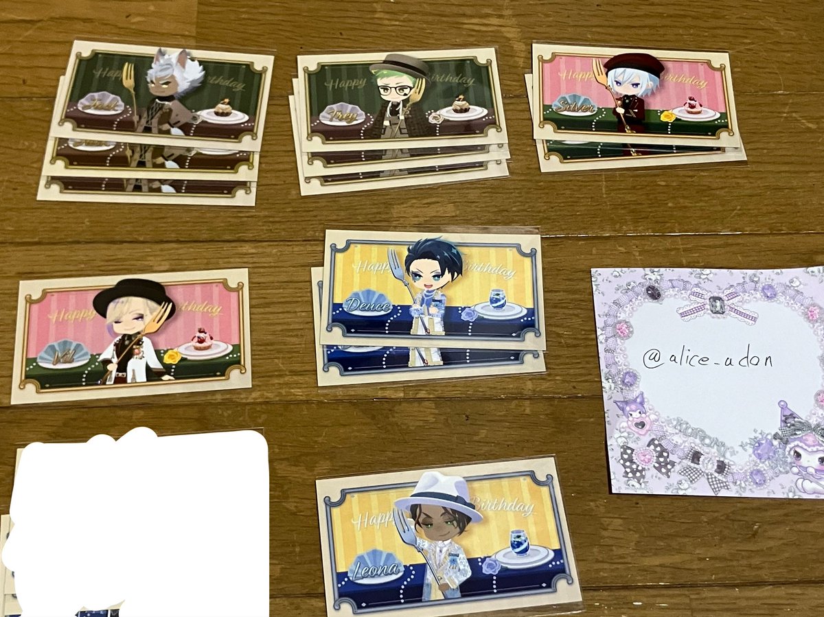 alice_udon's tweet photo. 【交換】 ツイステ ボンボニエール バースデーカード BDカード

譲 ジャック3 トレイ3 シルバー2 ヴィル1 デュース2 レオナ1

求 同種ケイト>>異種ケイト

・郵送希望
・纏めて優先

お気軽にお声掛けください。 https://t.co/Q234ItmWLX
