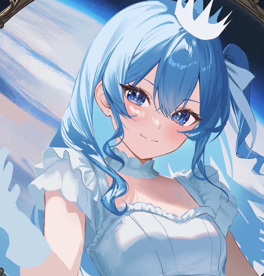 Sakurada_7's tweet photo. 宇宙とすいちゃん描いてる💙 https://t.co/yW4ccl4ACy