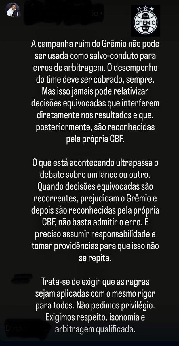 profphiljardim's tweet photo. RESPEITO ÀS REGRAS
RESPEITO AO GRÊMIO https://t.co/D8ptM1qE0G