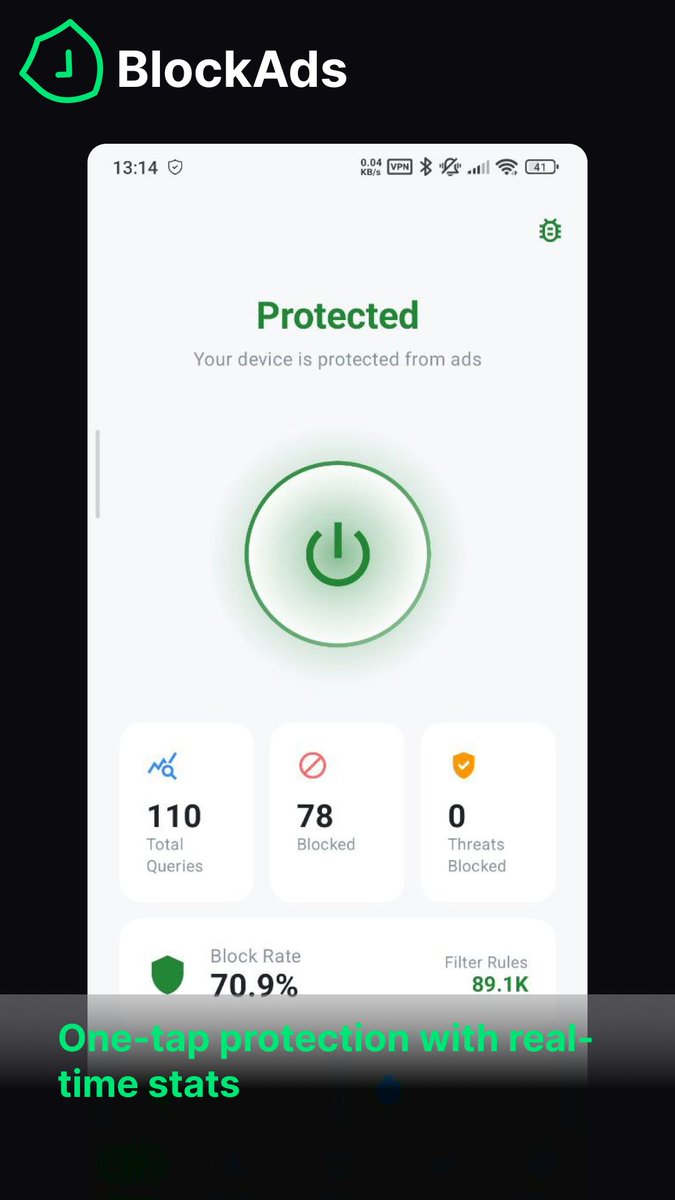 Techjunkie_Aman's tweet photo. Android finally has an ad blocker that feels built into the OS.

BlockAds is a free, open-source app that blocks ads, trackers, and malware system-wide with no root required.

Features:

• System-wide VPN-based ad blocking.
• No root or data collection.
• WireGuard profile import.
• Per-app filtering support.
• HTTPS filtering for browsers.
• Banking app compatibility list.
• DNS-over-HTTPS support.
• Real-time DNS query logs.
• Auto-updating filter lists.
• Works completely on-device.

It even includes a root proxy mode, custom allow/block rules, and Material You support.

Would you use this over AdGuard or RethinkDNS?