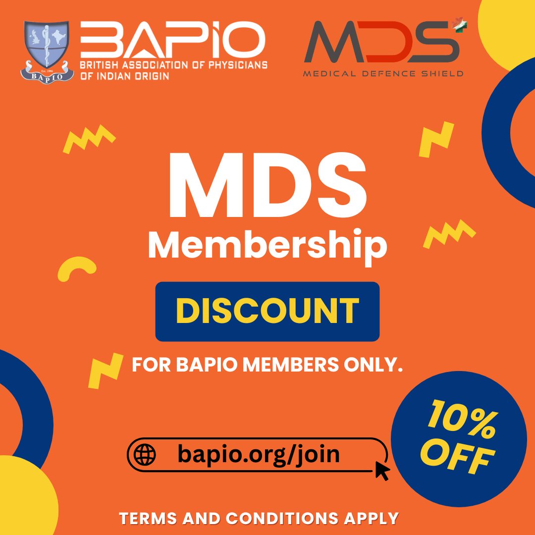 BAPIOUK's tweet photo. ⚠️ Exclusive BAPIO Member Only Discount!

✅ BAPIO members receive 10% off their MDS membership.

🌐 Join today: https://t.co/VSNhBu76RO

Terms and conditions apply: https://t.co/jMJ5QtqdWs

#ExclusiveDiscount #BAPIOMembers #MedicalDefenceShield #MDS https://t.co/dVkOXCrVsg