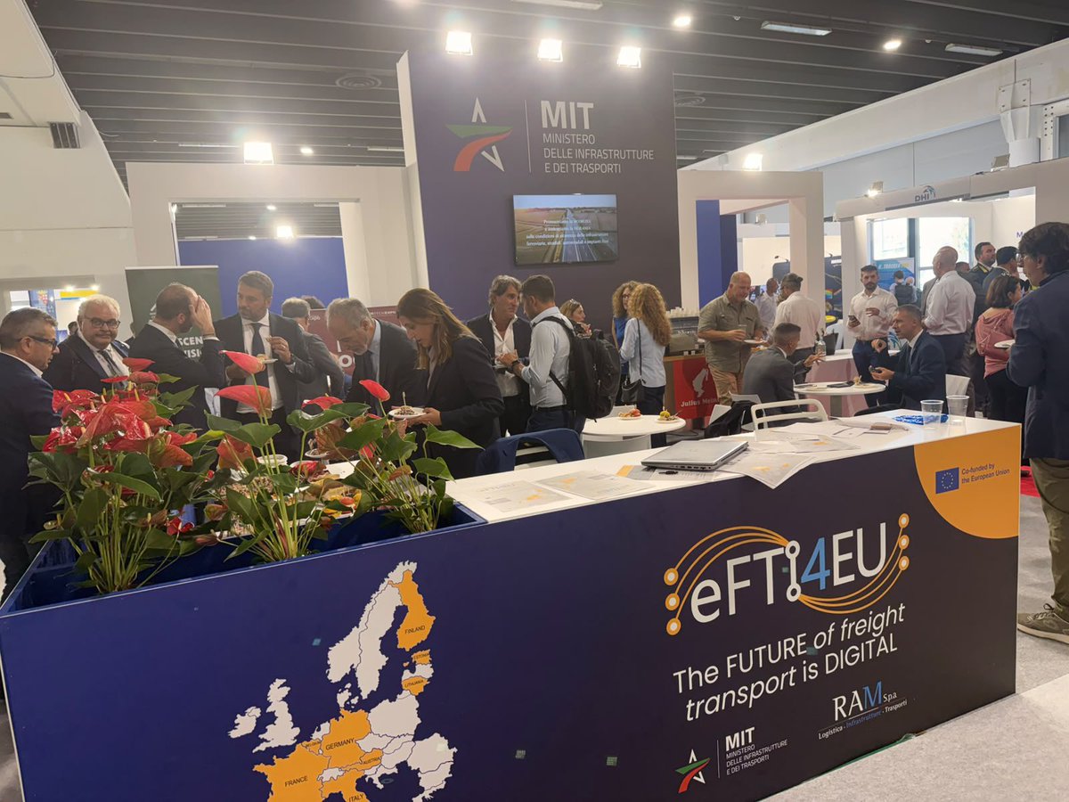 RAM_Spa's tweet photo. RAM partecipa a #RemTechExpo Ferrara 2026 con il progetto #eFTI, dedicato alla digitalizzazione delle informazioni sul trasporto merci. Un percorso verso interoperabilità, efficienza e sostenibilità della logistica https://t.co/wPDuD1vER5