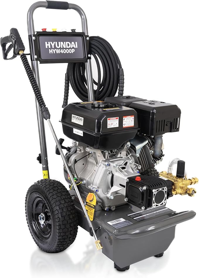 DriveandPatio's tweet photo. Hyundai 4000 PSI Petrol Pressure Washer – 420cc 14hp Engine, AR Pump, 15L/min Jet Wash with Wheels &amp; Hose for Driveways, Cars &amp; Machinery
Model Number HYW4000P
RRP: £944.99
Price: £749.99 excl. VAT
£899.99 incl. VAT
You Save: £45.00 (5%)
https://t.co/So7fPmvr6g https://t.co/8A3Y9eRpTJ