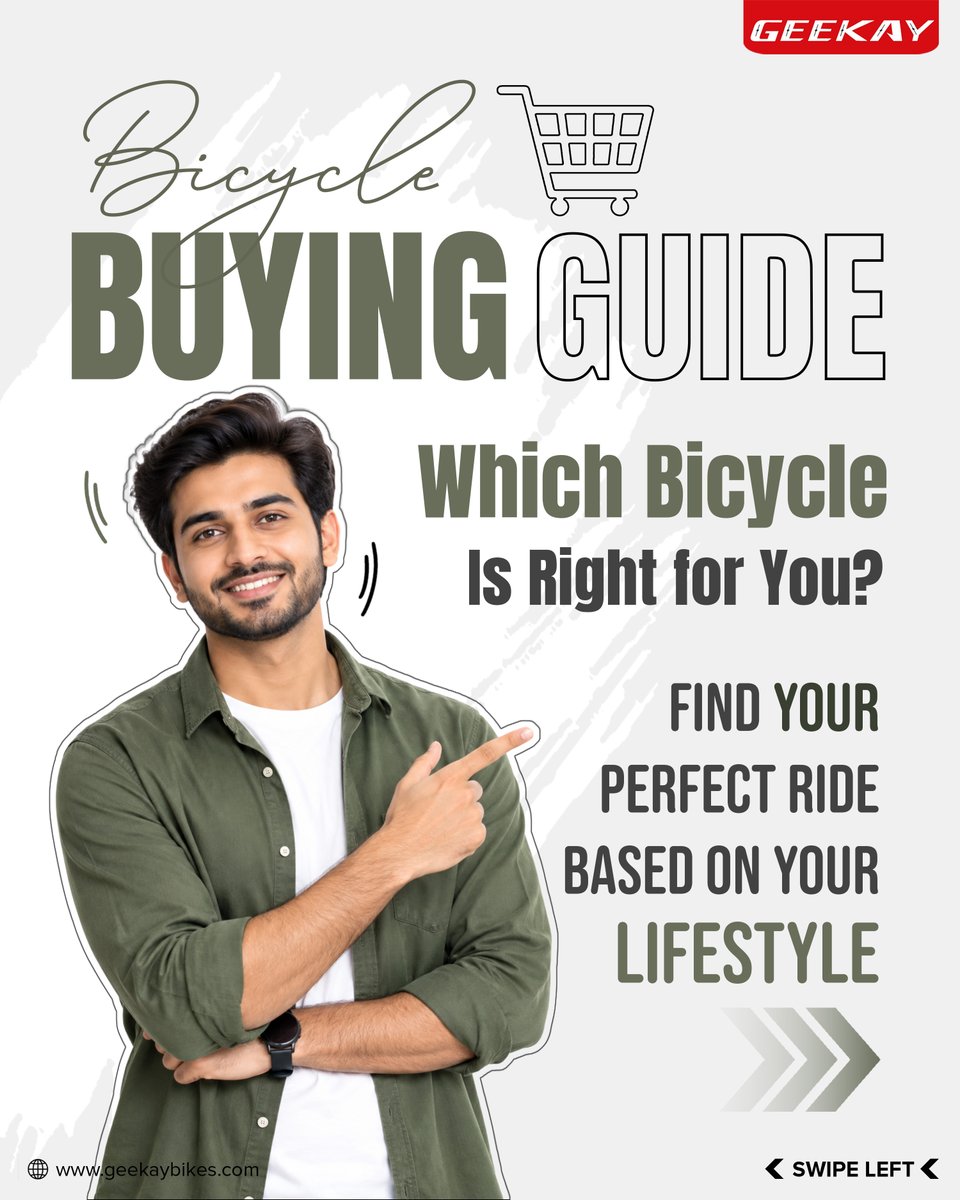 GeekayBikes's tweet photo. 🚲 Find the bicycle that fits your lifestyle! Your perfect ride is just a swipe away. ✨
#GeekayBikes #BicycleBuyingGuide #FindYourRide #CyclingLife https://t.co/L0OfIjxARK