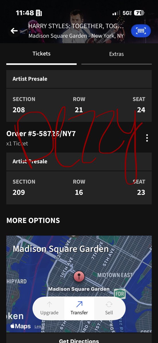 kiristrees's tweet photo. i’m selling two separately seated upper bowl tickets to harry styles msg residency on 9/18 for $150 each. i accept zelle and paypal ONLY 
 
🏷️ iso harry styles tickets selling new york residency together together kiss disco 9/18 madison square garden https://t.co/Rj97WX5Vch