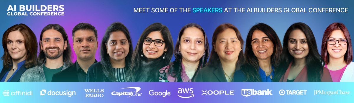 WomenTechNet's tweet photo. 🚀 Less than a month until AI Builders Global Conference 2026!

300+ speakers are joining us virtually Oct 14–16 to explore building, deploying &amp; scaling AI.

New sessions from leaders at Google, AWS, Microsoft, Wells Fargo &amp; more.

🎟️ Join us: https://t.co/pDegVGJjPS https://t.co/q0Smj6Lcam