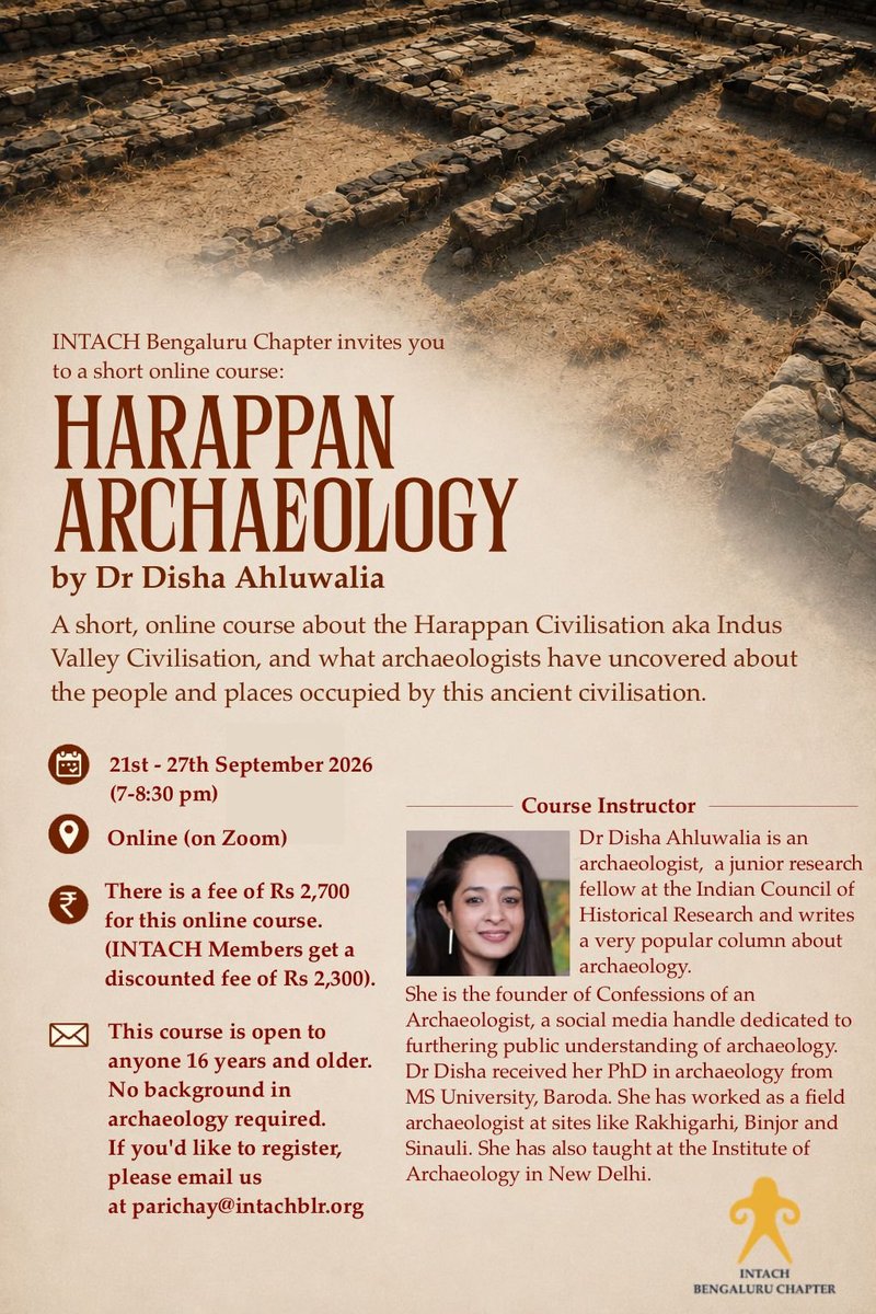 ahluwaliadisha's tweet photo. Forgot to post this here. 

Few days left 
Register at parichay@intachblr.org https://t.co/FvmdYkJnjO