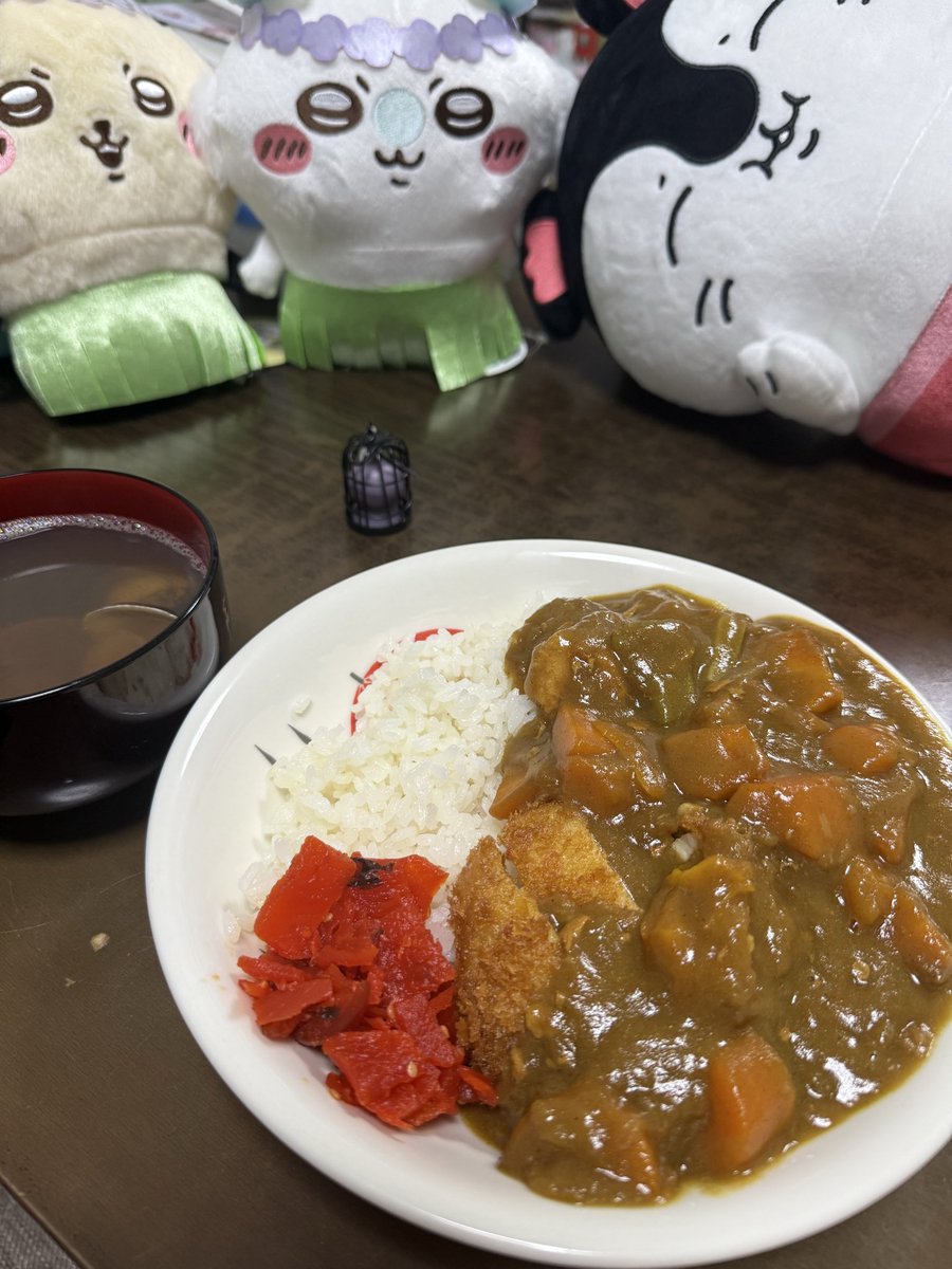 panottea0706's tweet photo. 今日の夕飯は〜
貝汁とカツカレー🙌 https://t.co/NDLGwiWMrS