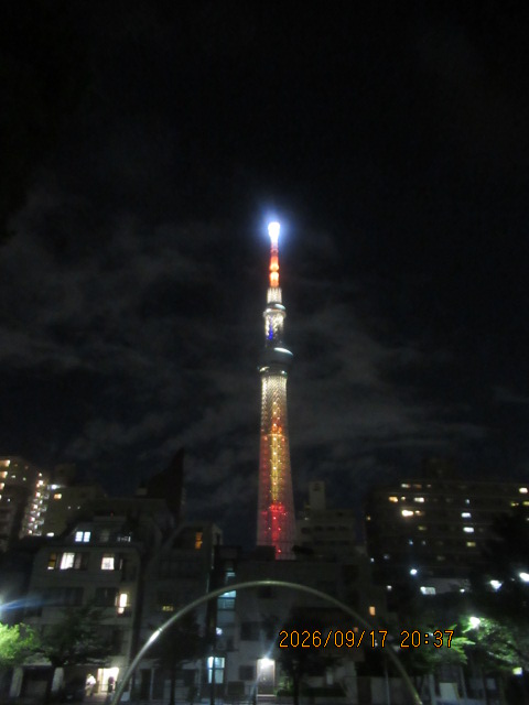 YypyY7LkmyPRaxG's tweet photo. #いまそら #イマソラ
#月 #月見
#隅田公園
#スカイツリー
#SH620H https://t.co/065bXFDzga