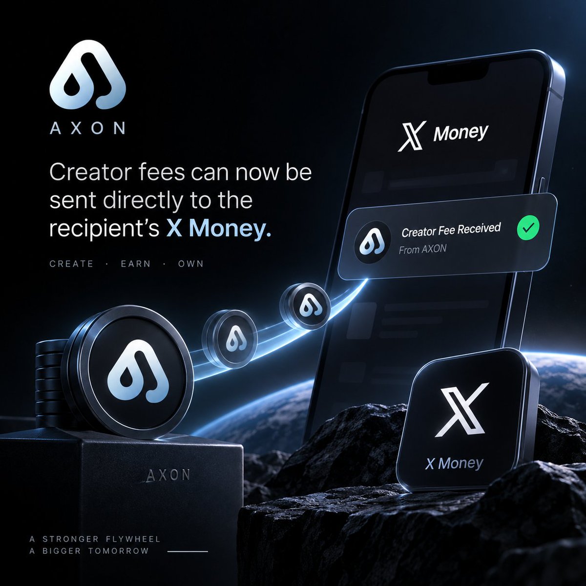 AXONArgus's tweet photo. Buybacks are still running.

New on AXON: creator fees can now be sent directly to the recipient’s @XMoney .

0x9575ab1a3b172fd115f747640a90618e17d2a742 https://t.co/4Ht29c7ubG