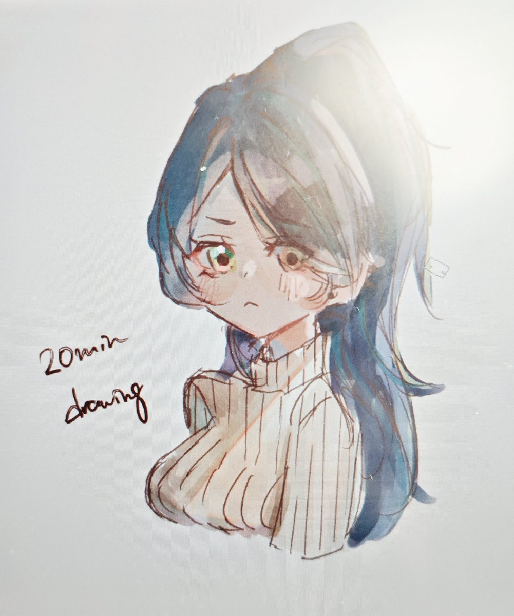 ch1_sato_'s tweet photo. 20分らくがき https://t.co/qJJ23woC3X