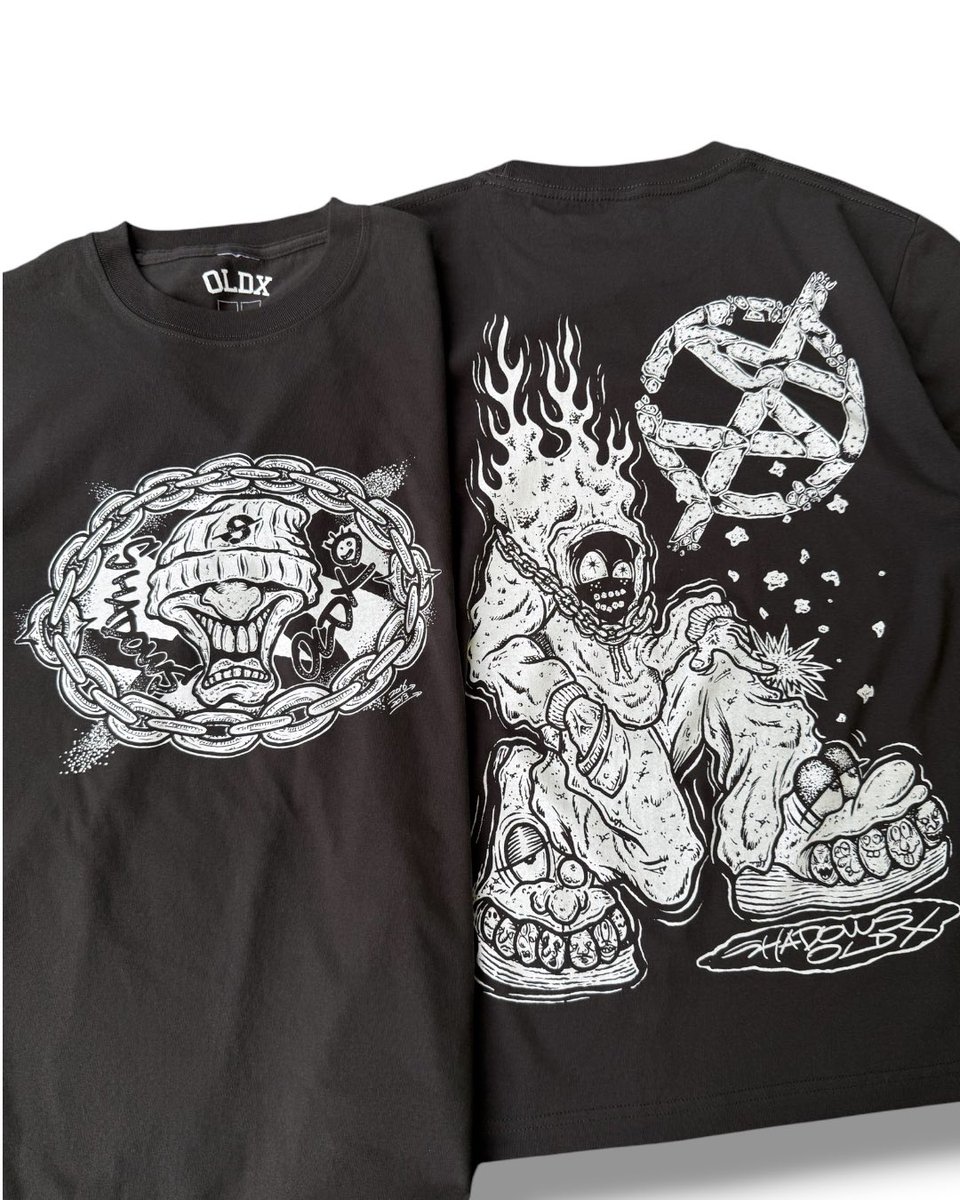 oldxtokyo's tweet photo. 超PMAM会場限定
SHADOWS x OLDX T-shirts
10年をお祝いした記念のデザインを描きました
ぜひ着てSHADOWSをお祝いしましょう
6,000yen 300枚数量限定
(BLUE GRAY 150枚、SUMI BLACK 150枚)
※後日再販無し
お一人様一枚のみ購入可能です。
(カラー問わず一枚のみ)
※コラボTシャツは現金のみになります https://t.co/A4WGBDuwRt