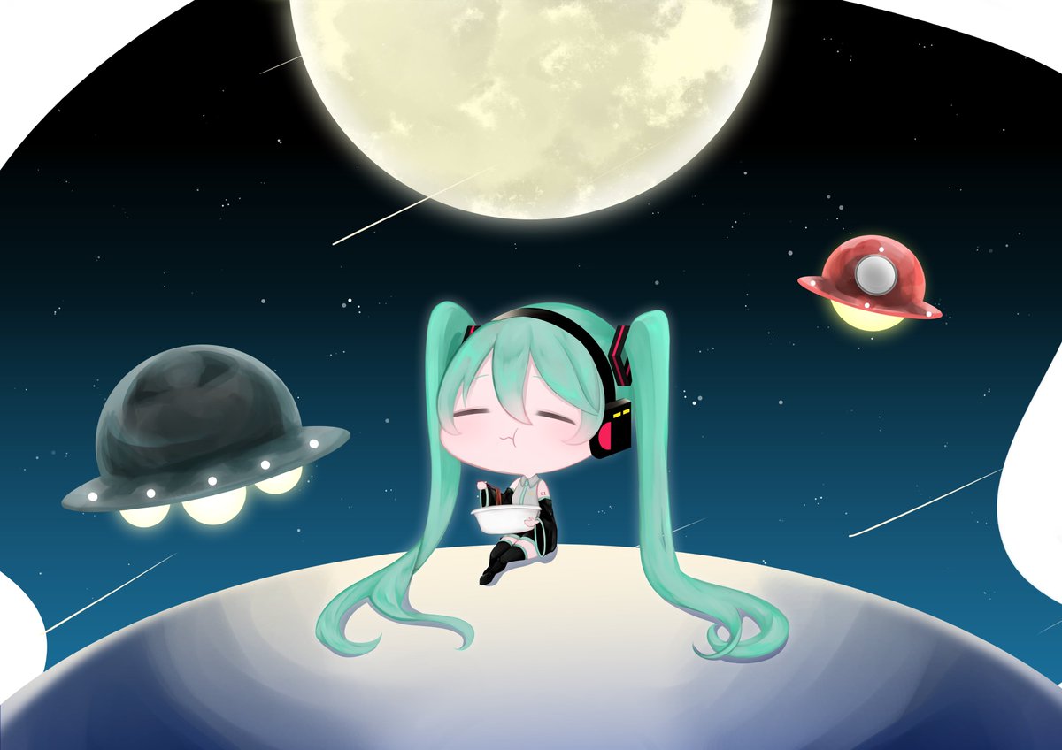 a_maume's tweet photo. ufo #初音ミクㅤ https://t.co/qb7HHcL9Ly