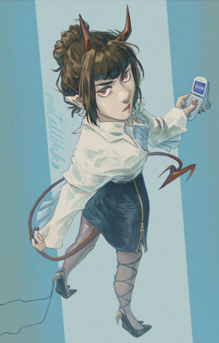 metallikko's tweet photo. a secretary 

#digitalart #digitalpainting #art #painting #demon #girl #woman https://t.co/OoWwU275x3