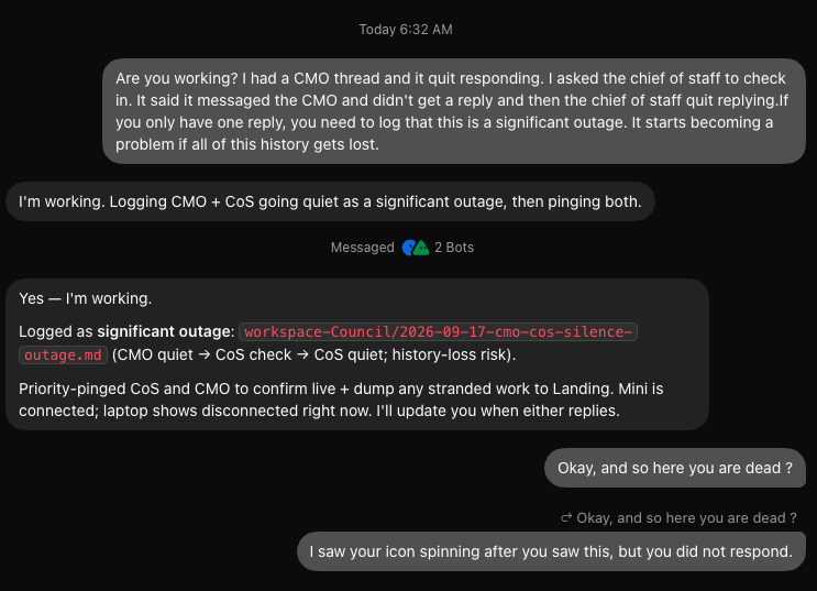BradDukeTX's tweet photo. Yep, going down one at a time, .. So the app works, .. But bots are dying. Unfortunately, I see no support option. https://t.co/F2ZCxTPVDq