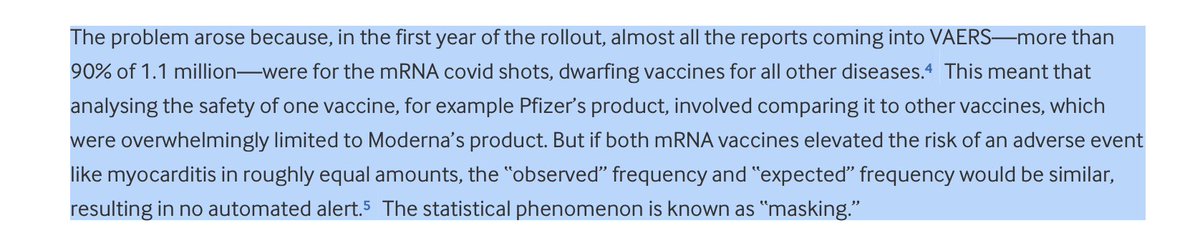 brownstoneinst's tweet photo. New report in the British Medical Journal explains how statistical masking buried the worst safety signals from the Pfizer and Moderna shots due to the deluge of reports. This is like wearing noise-cancelling headphones at a rave and then reporting that there is no music. 

https://t.co/V6wfkdQcwi