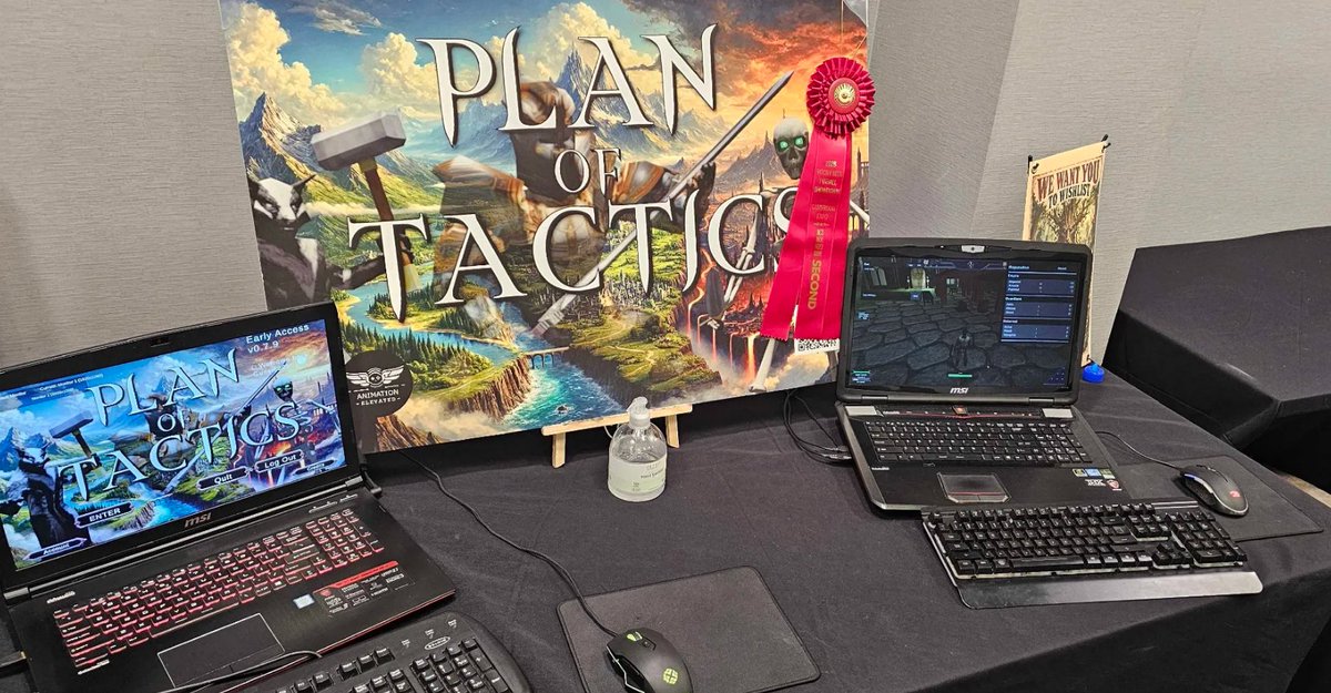 AnimationElevat's tweet photo. PLAN OF TACTICS won 2nd place BEST INDIE GAME @ the 2026 Rocky Mountain Pinball Showdown! 

Huge thank you to our hosts &amp; all the indie devs, artists, &amp; pinball players for an amazing show!

Wishlist us on Steam and catch all the latest updates! 
https://t.co/S4hdG7XhSX https://t.co/PVttRvFLEM
