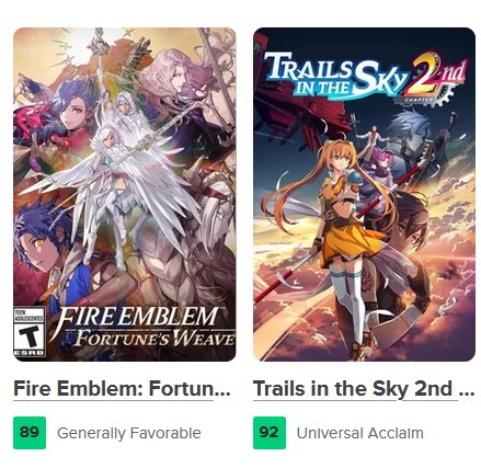 FreakEliteX's tweet photo. El día más feliz del año. Menudo combo sale hoy a la venta 🥳🎉

¡Ya a la venta dos joyas del RPG! 🎮✨

⚔️ Fire Emblem: Fortune’s Weave (89)
🗡️ Trails in the Sky 2nd (92)

¿Por cuál vais a empezar? 👇

#JRPG #FireEmblem #TrailsInTheSky #Gaming https://t.co/aLuJl1JRHx