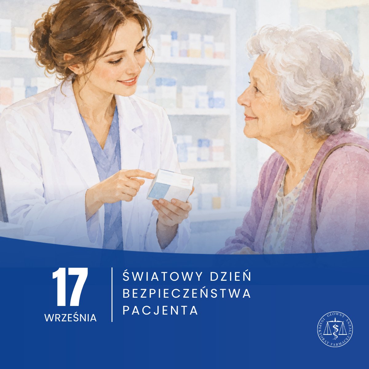 GIF_GOV_PL's tweet photo. 💊 17 września obchodzimy Światowy Dzień Bezpieczeństwa Pacjenta.
Ważnym elementem tego bezpieczeństwa są produkty lecznicze - ich jakość, prawidłowe wytwarzanie, przechowywanie i dystrybucja.
Bezpieczna farmakoterapia to wspólna sprawa. 🤝
#WorldPatientSafetyDay https://t.co/cKeorXEFsP