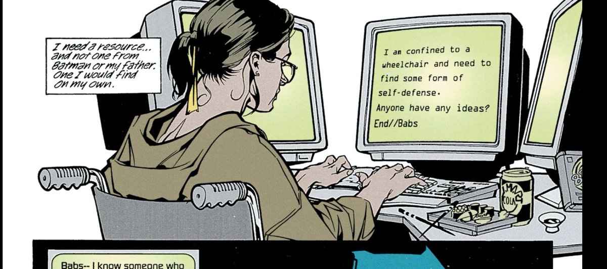 rookblonkorules's tweet photo. I really love Oracle Year One and how it characterized Babs and her refusal to be a victim again https://t.co/tyJgJ52ncL