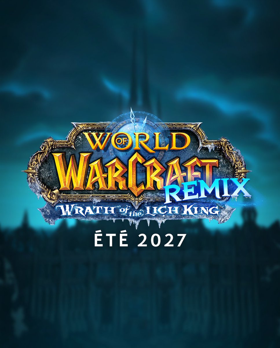 Warcraft_FR's tweet photo. Le jour de sa naissance, même les forêts de Lordaeron ont murmuré son nom…

REMIX DE WRATH OF THE LICH KING 

Sortie à l’été 2027 ❄️ https://t.co/fk98x58eqS