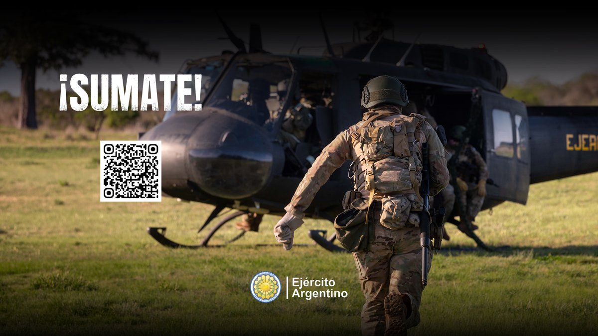 Ejercito_Arg's tweet photo. Si tenés entre 18 y 24 años, esto es para vos. Acción, desafío, disciplina y desarrollo personal te esperan en el Ejército Argentino.
👇Escaneá el código QR y conocé los requisitos para incorporarte.
#Sumate
@MinDefensa_Ar https://t.co/Ymy4tQmDNd