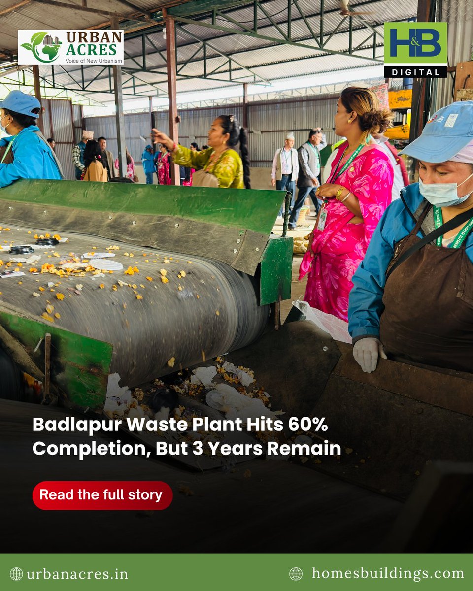 TheUrbanAcres's tweet photo. Badlapur’s 600 TPD waste plant reaches 60% construction, with commissioning still years away.

Read more: https://t.co/wTORRuXi2G

@MMRDAOfficial 

#Badlapur #Waste #MMRDA #Mumbai #Infrastructure #Civic #Development #Sustainability #Urban #WasteManagement https://t.co/g8JTSnD3tQ