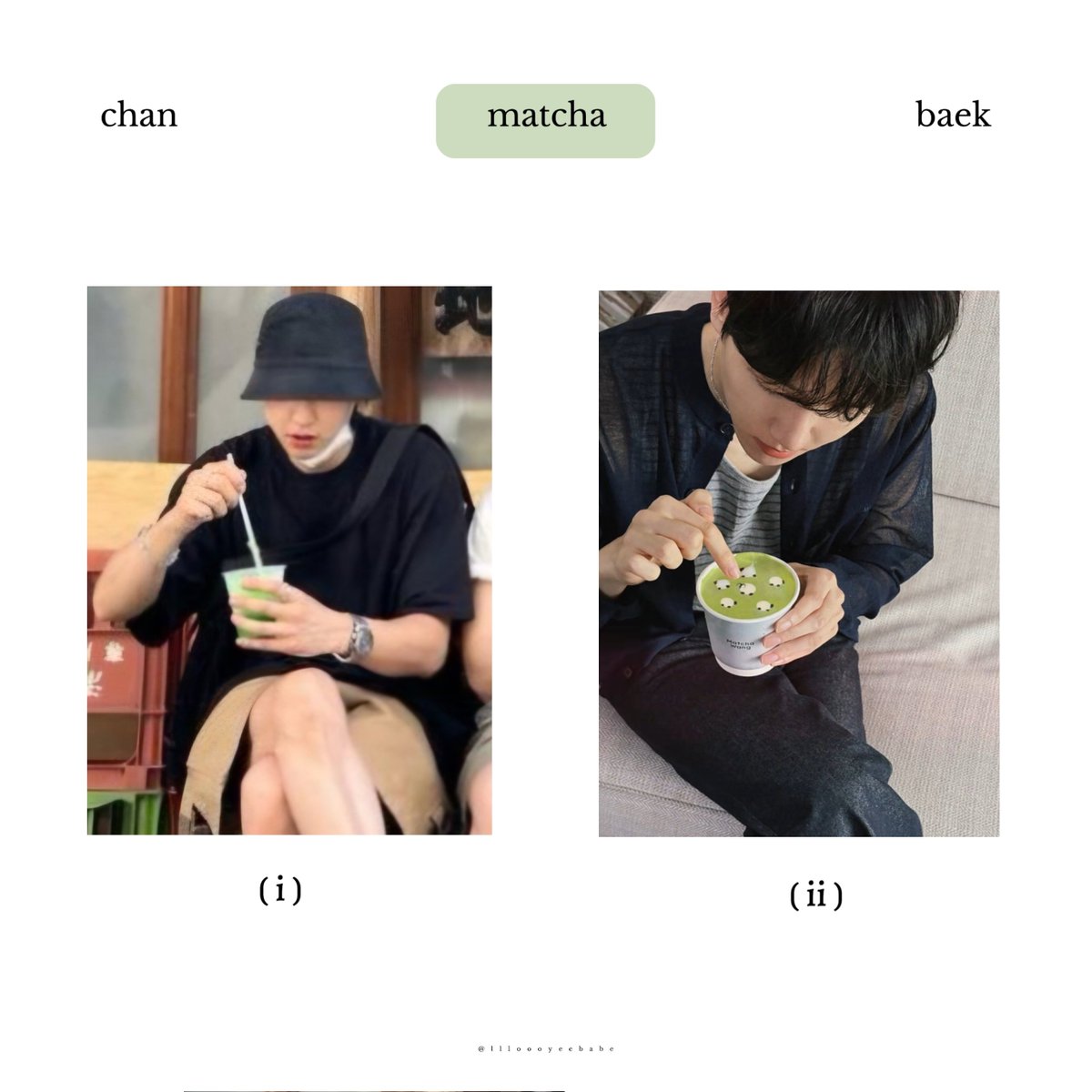 llloooyeebabe's tweet photo. #chanbaek matcha lovers 🍵ᨳଓ https://t.co/NcWlY5o9zY