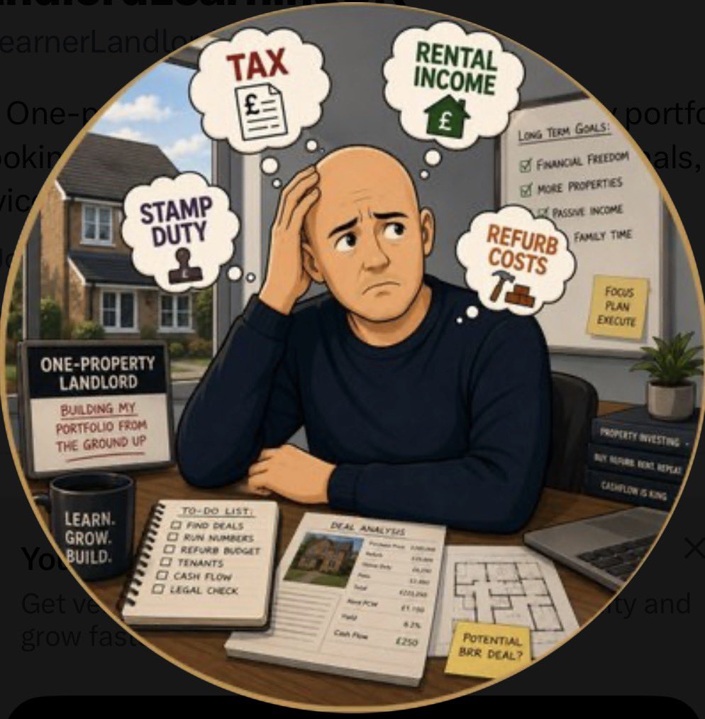 LearnerLandlord's tweet photo. @BrookeandKelly6 This is my profile picture showing the hassle and confusion of being a first time landlord. https://t.co/PTI0LSALgr