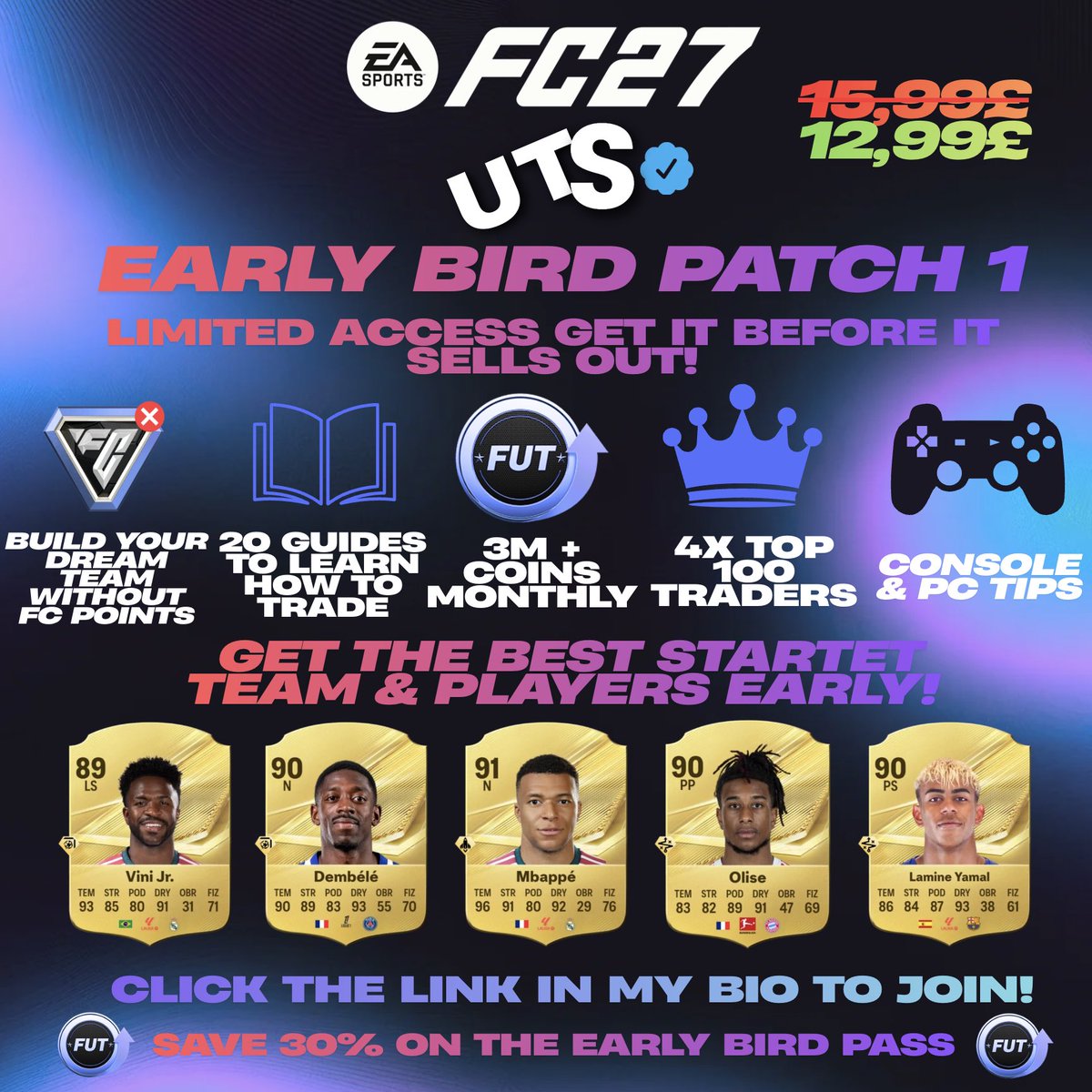 UTSources's tweet photo. 🚨 WE’RE BACK FOR YEAR 3!

Me &amp; Dan are locked in again for FC 27 🤝🔥

UTSources Trading is officially LIVE.

Join us from day one 👇

https://t.co/dFPsqm5R6Q https://t.co/iUKmT5TgNH