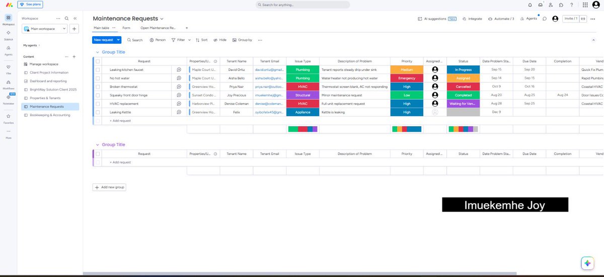 _joyy_p's tweet photo. Found this Upwork job posting: a property management company running everything on scattered spreadsheets and group chats. No clean view of leases expiring, overdue payments, or maintenance issues about to become emergencies. https://t.co/o6exEXCA3C