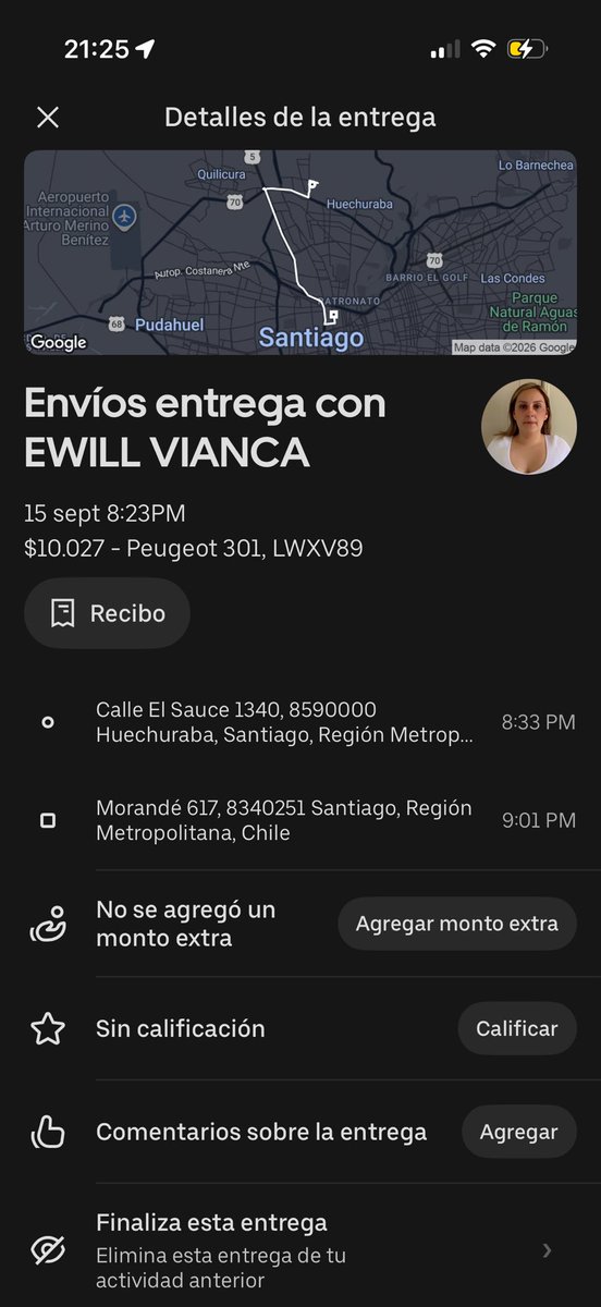 Lizmaniaa's tweet photo. Contraté un Uber Envíos para entregar dos paquetes. La conductora los retiró, pero nunca llegaron al destinatario y aun así el viaje fue marcado como entregado. Uber dice que la conductora asegura haberlos entregado, pero no acredita a quién ni cómo se validó la entrega. Cerraron el caso devolviendo solo el costo del viaje y sigo sin mis pertenencias. Necesito una respuesta y solución de @Uber_Chile.