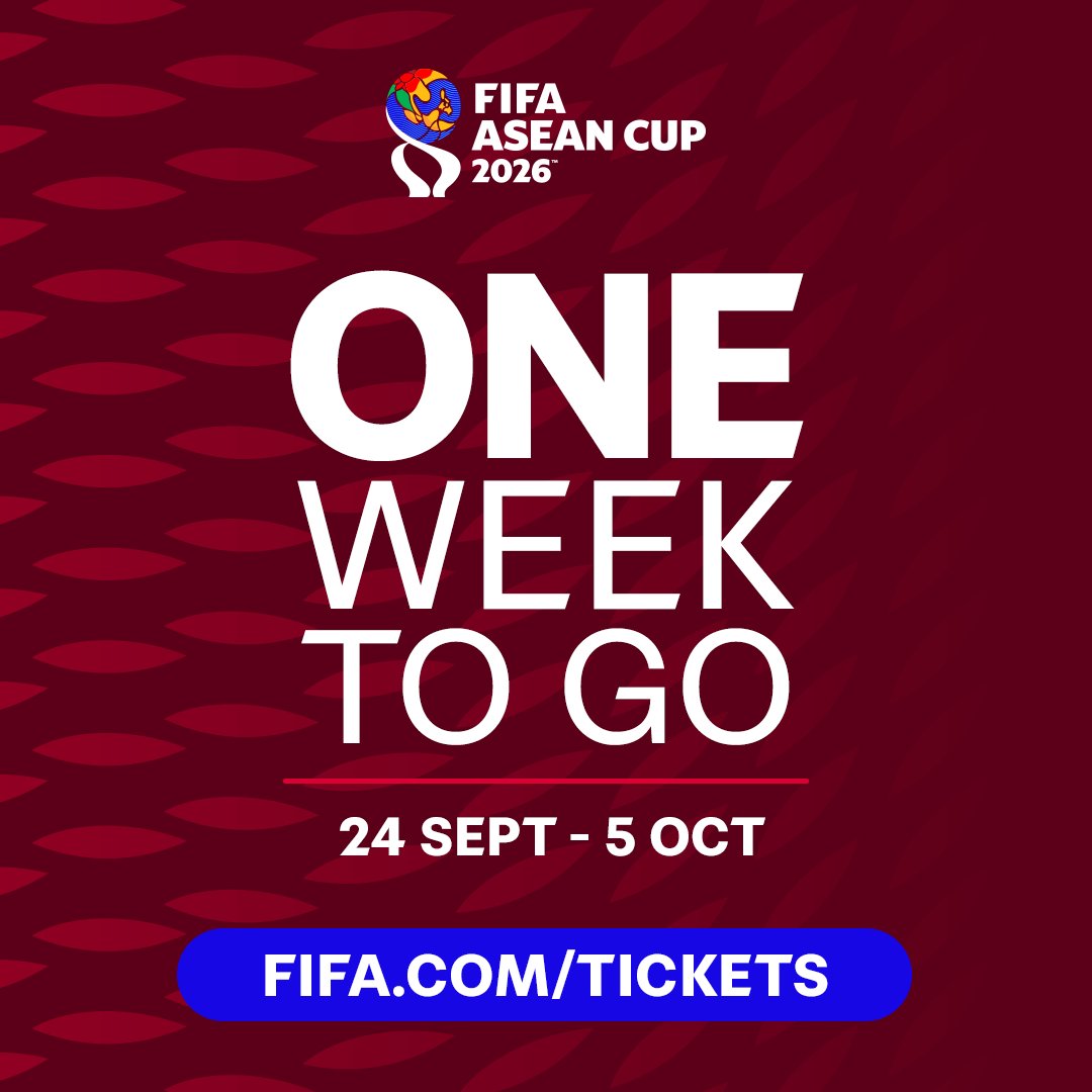 FIFAWorldCup's tweet photo. One week to go. ⏳🏆

Ready for the #FIFAASEANCup 2026?